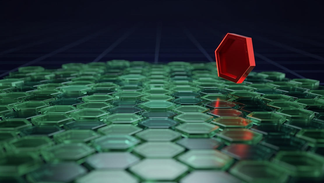 flux pro 2.0 A vast interlocking lattice of translucent emerald hexagonal tokens