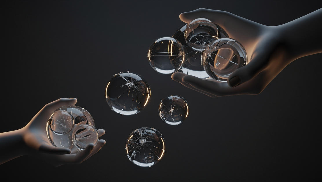 flux pro 2.0 Multiple translucent glass spheres suspended in mid air some caught by abstract  6